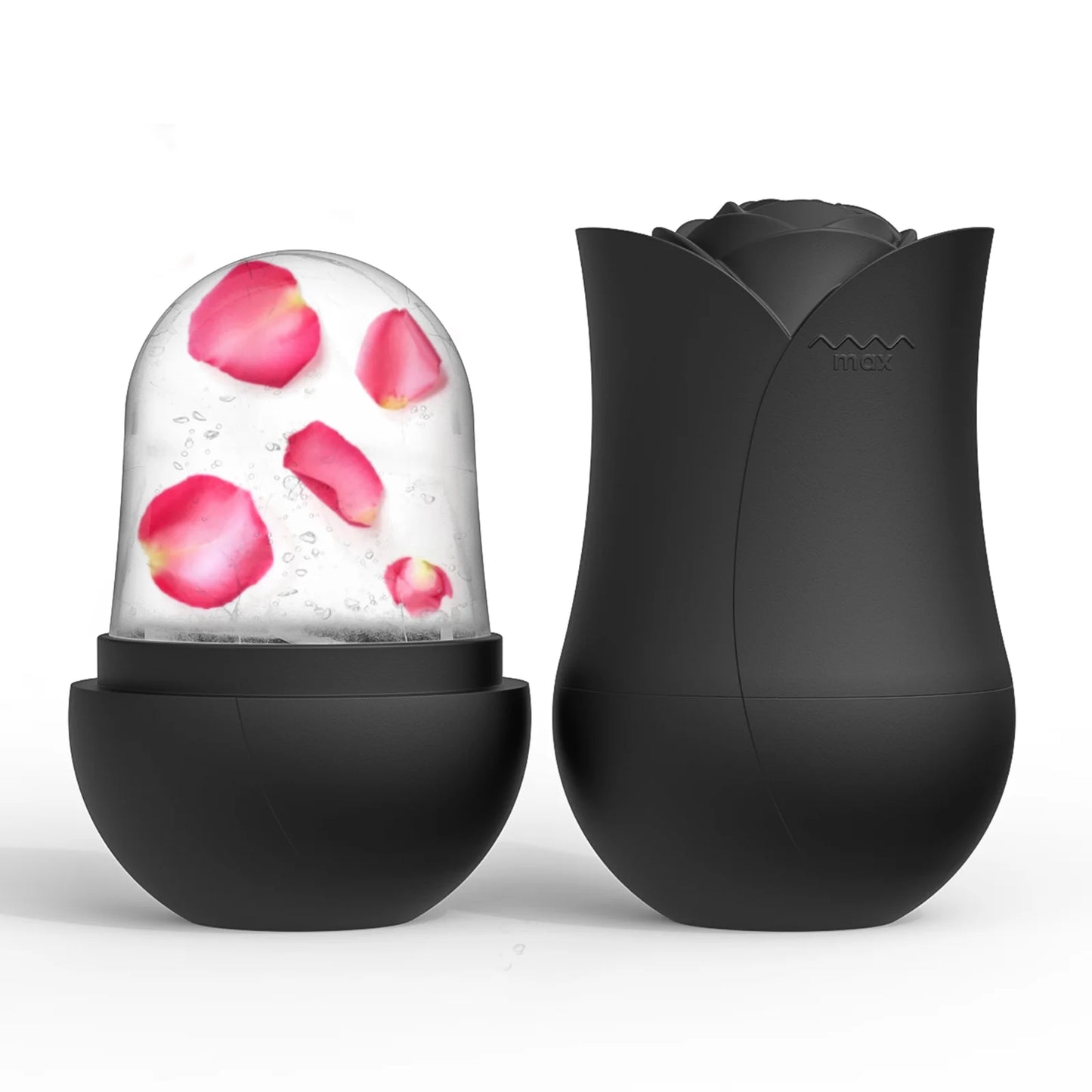 1Pc Rose Shape Ice Roller for Face Portable Reusable Cold Compress Massager to Eliminate Morning Facial Puffiness Easy Usage