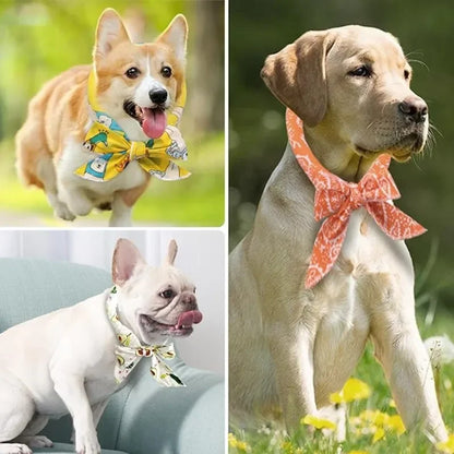 Summer Pet Ice Collar Cooling Scarf Breathable Cartoon Design Heat Relief for Outdoor Travel Beach Hiking with Dogs Cats