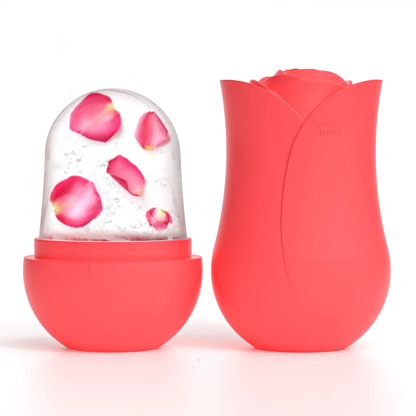 1Pc Rose Shape Ice Roller for Face Portable Reusable Cold Compress Massager to Eliminate Morning Facial Puffiness Easy Usage
