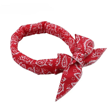 Summer Pet Ice Collar Cooling Scarf Breathable Cartoon Design Heat Relief for Outdoor Travel Beach Hiking with Dogs Cats
